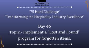 Implementing a “Lost and Found” Program for the Hospitality Industry