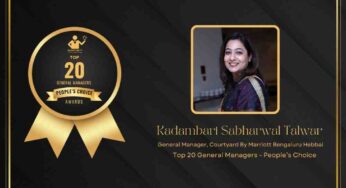 Kadambari Sabharwal Talwar, General Manager of Courtyard By Marriott Bengaluru Hebbal Wins Prestigious Top 20 General Managers People’s Choice Awards