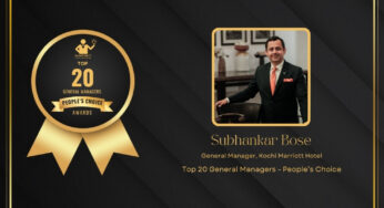 Subhankar Bose General Manager of Kochi Marriott Hotel Honored with Top 20 GM People’s Choice Award 2024